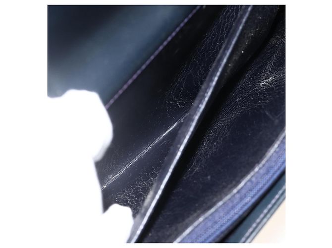 Borsa a Mano Christian Dior in Pelle Oro Blu Navy Auth ka3651 D'oro - vista 19