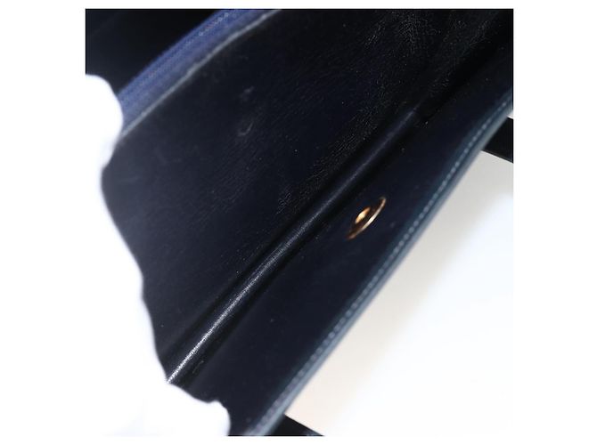 Borsa a Mano Christian Dior in Pelle Oro Blu Navy Auth ka3651 D'oro - vista 21