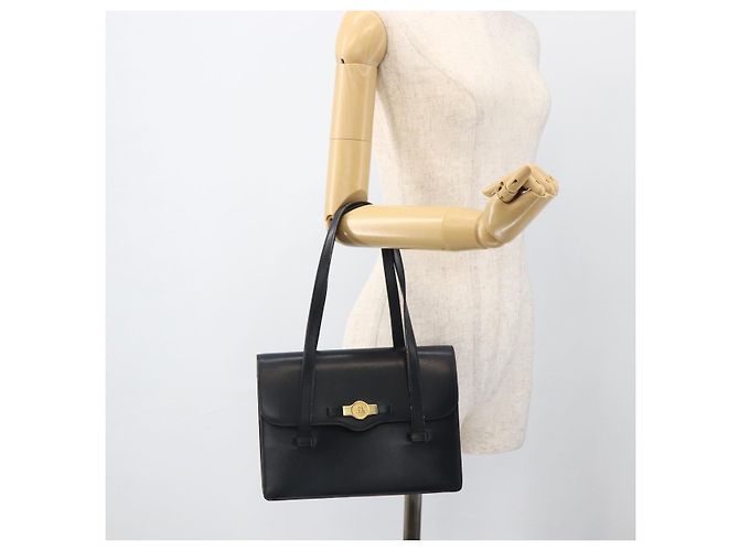Borsa a Mano Christian Dior in Pelle Oro Blu Navy Auth ka3651 D'oro - vista 22