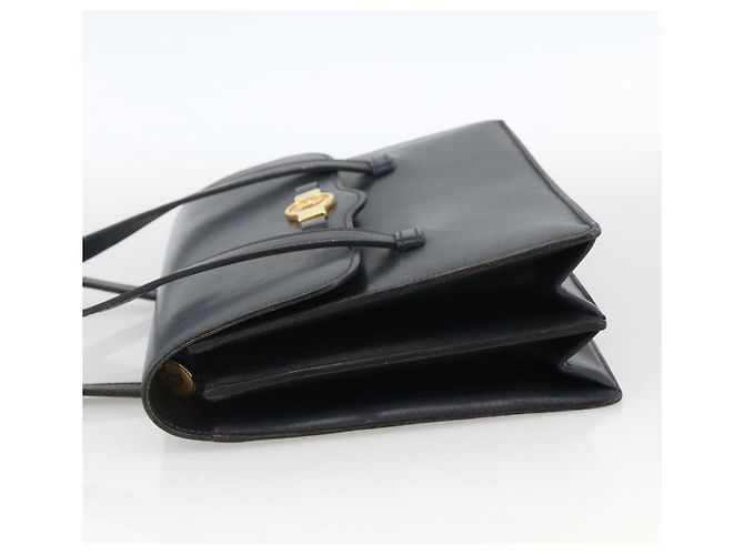 Borsa a Mano Christian Dior in Pelle Oro Blu Navy Auth ka3651 D'oro - vista 3