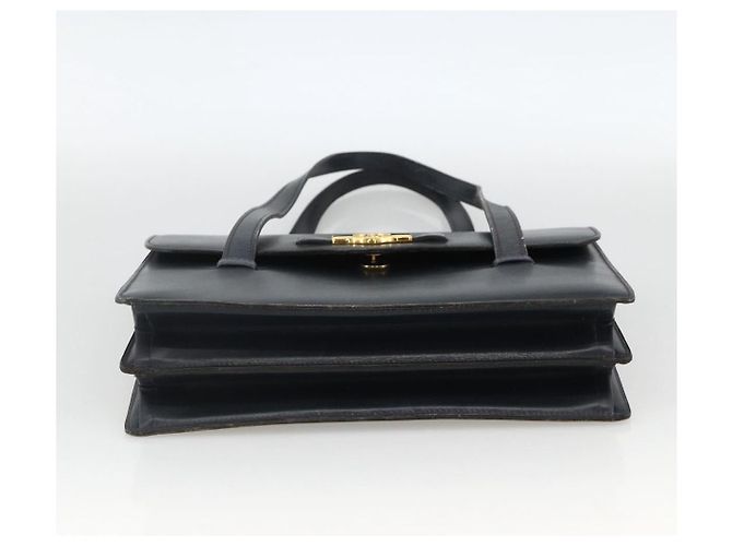 Borsa a Mano Christian Dior in Pelle Oro Blu Navy Auth ka3651 D'oro - vista 5