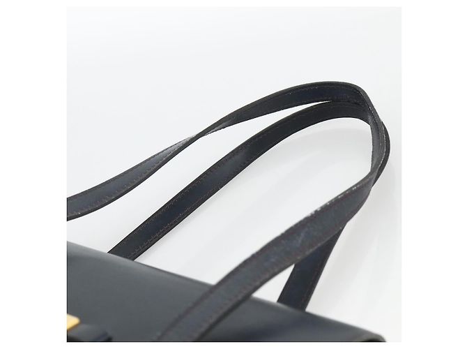Borsa a Mano Christian Dior in Pelle Oro Blu Navy Auth ka3651 D'oro - vista 8