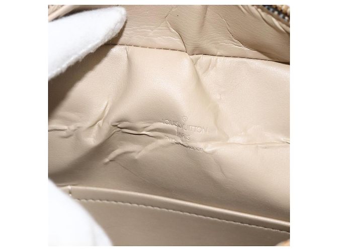 LOUIS VUITTON Borsa a Mano Monogram Vernis Tompkins Square Beige M91149 Auth AMZ152 - vista 10