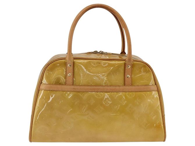 LOUIS VUITTON Borsa a Mano Monogram Vernis Tompkins Square Beige M91149 Auth AMZ152 - vista 13