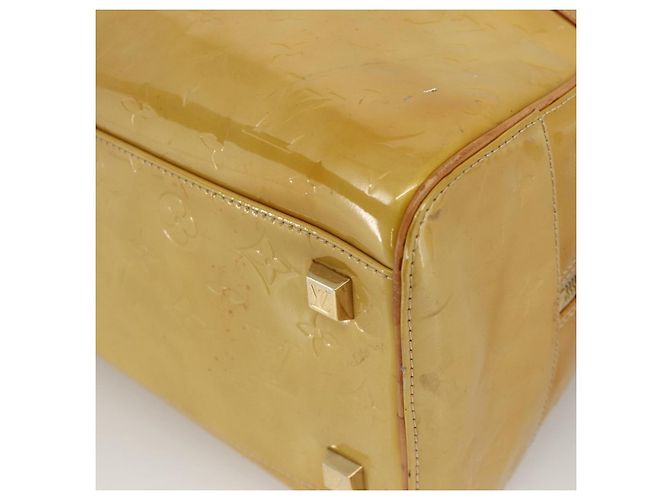 LOUIS VUITTON Borsa a Mano Monogram Vernis Tompkins Square Beige M91149 Auth AMZ152 - vista 14