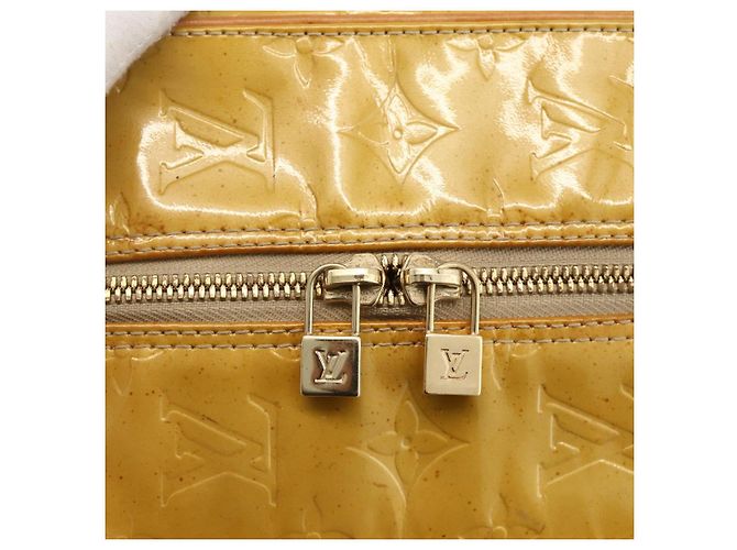 LOUIS VUITTON Borsa a Mano Monogram Vernis Tompkins Square Beige M91149 Auth AMZ152 - vista 18