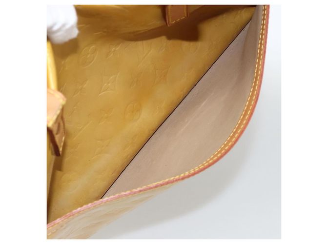 LOUIS VUITTON Borsa a Mano Monogram Vernis Tompkins Square Beige M91149 Auth AMZ152 - vista 22