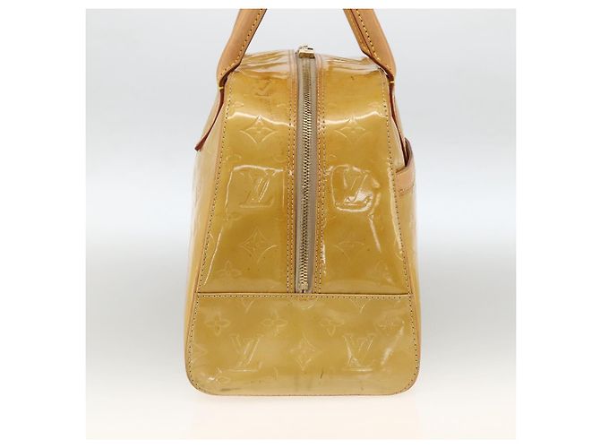 LOUIS VUITTON Borsa a Mano Monogram Vernis Tompkins Square Beige M91149 Auth AMZ152 - vista 3