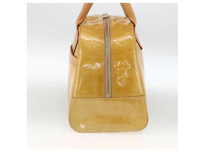 LOUIS VUITTON Borsa a Mano Monogram Vernis Tompkins Square Beige M91149 Auth AMZ152 - vista 4