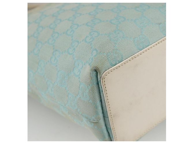 Borsa Tote GG Canvas Gucci Azzurro Chiaro Oro Auth YKZ1004 D'oro Blu chiaro - vista 16