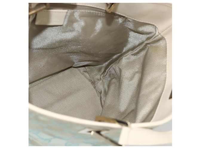 Borsa Tote GG Canvas Gucci Azzurro Chiaro Oro Auth YKZ1004 D'oro Blu chiaro - vista 17