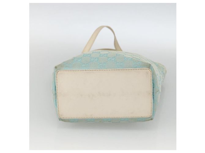 Borsa Tote GG Canvas Gucci Azzurro Chiaro Oro Auth YKZ1004 D'oro Blu chiaro - vista 5