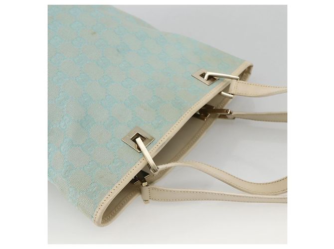 Borsa Tote GG Canvas Gucci Azzurro Chiaro Oro Auth YKZ1004 D'oro Blu chiaro - vista 6