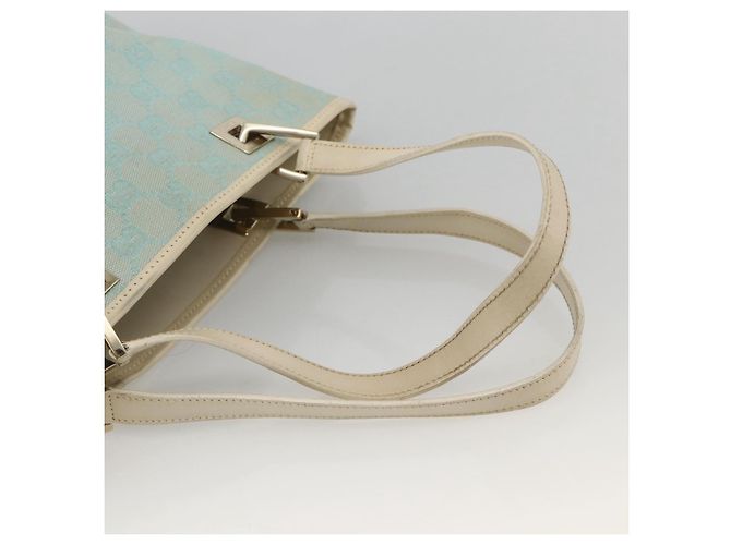 Borsa Tote GG Canvas Gucci Azzurro Chiaro Oro Auth YKZ1004 D'oro Blu chiaro - vista 7