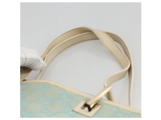 Borsa Tote GG Canvas Gucci Azzurro Chiaro Oro Auth YKZ1004 D'oro Blu chiaro - vista 8