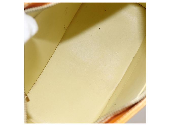LOUIS VUITTON Borsa a Mano Monogram Vernis Houston Giallo Lime M91055 LV Auth hk3628 D'oro - vista 11