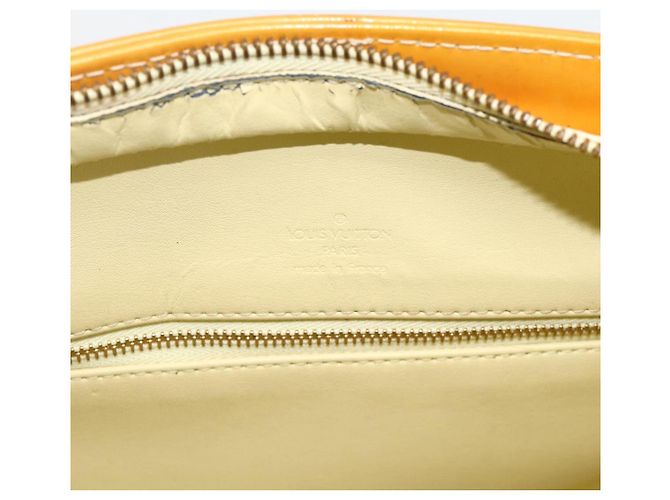 LOUIS VUITTON Borsa a Mano Monogram Vernis Houston Giallo Lime M91055 LV Auth hk3628 D'oro - vista 18