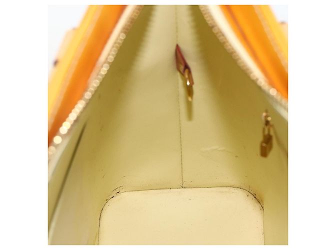 LOUIS VUITTON Borsa a Mano Monogram Vernis Houston Giallo Lime M91055 LV Auth hk3628 D'oro - vista 20