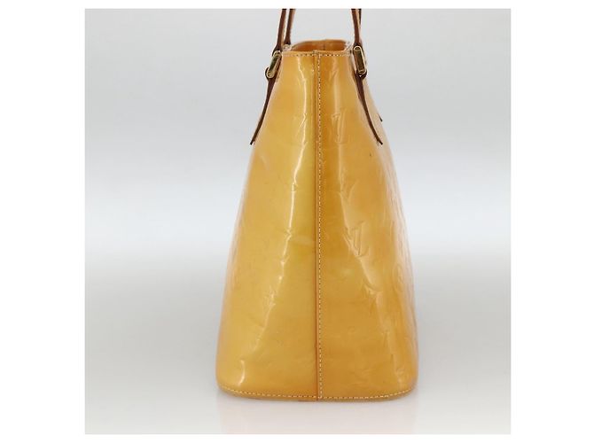 LOUIS VUITTON Borsa a Mano Monogram Vernis Houston Giallo Lime M91055 LV Auth hk3628 D'oro - vista 3