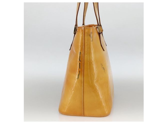 LOUIS VUITTON Borsa a Mano Monogram Vernis Houston Giallo Lime M91055 LV Auth hk3628 D'oro - vista 4