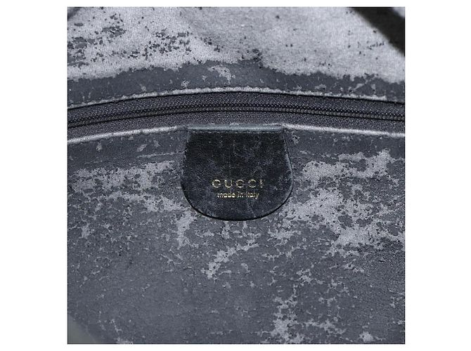 Borsa a Spalla in Pelle Gucci Bamboo 2way Nera Oro 001 1705 1638 Auth YKZ462 Nero D'oro - vista 18