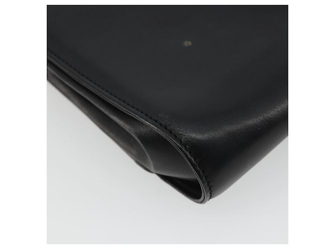 Céline Borsa a Spalla Horsebit in Pelle Nera e Oro Auth INZ069 Nero D'oro - vista 18