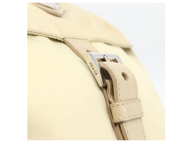 Borsa a Spalla PRADA Nylon Avorio Argento Autentica 174381 Crudo - vista 10