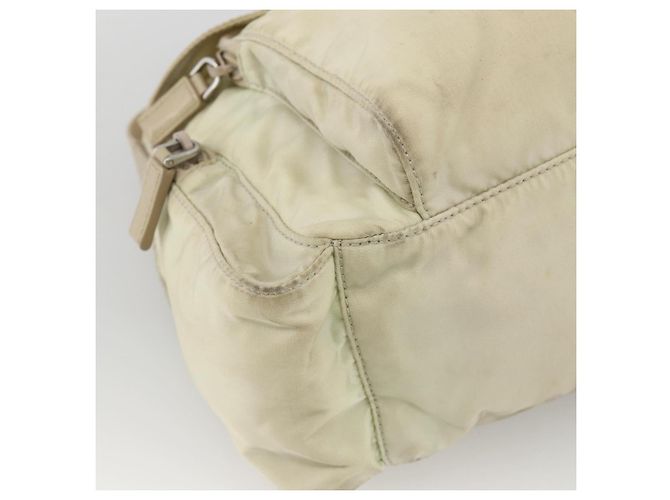 Borsa a Spalla PRADA Nylon Avorio Argento Autentica 174381 Crudo - vista 14