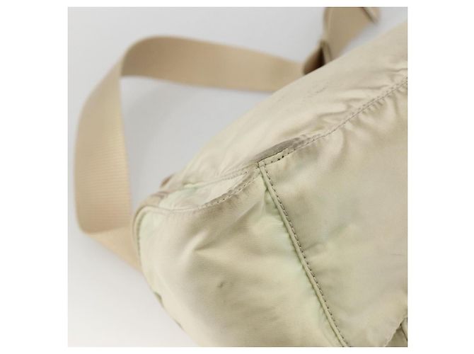 Borsa a Spalla PRADA Nylon Avorio Argento Autentica 174381 Crudo - vista 16