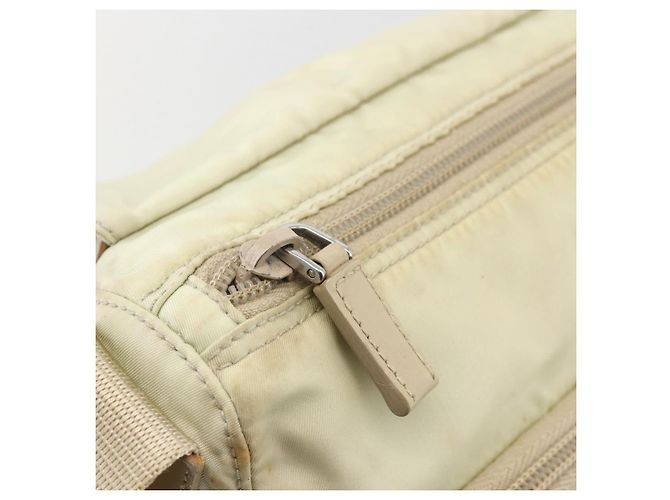 Borsa a Spalla PRADA Nylon Avorio Argento Autentica 174381 Crudo - vista 20