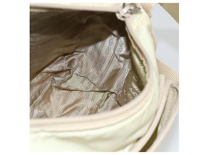 Borsa a Spalla PRADA Nylon Avorio Argento Autentica 174381 Crudo - vista 22