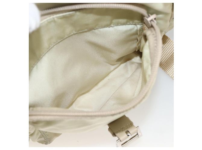 Borsa a Spalla PRADA Nylon Avorio Argento Autentica 174381 Crudo - vista 26