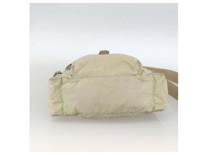 Borsa a Spalla PRADA Nylon Avorio Argento Autentica 174381 Crudo - vista 5