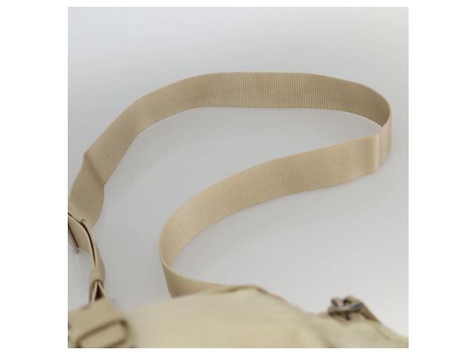 Borsa a Spalla PRADA Nylon Avorio Argento Autentica 174381 Crudo - vista 8