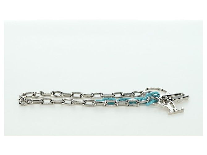PORTACHIAVI A FORMA DI LV LOUIS VUITTON metallo tono argento MP2619 LV Auth BAZ740M - vista 10
