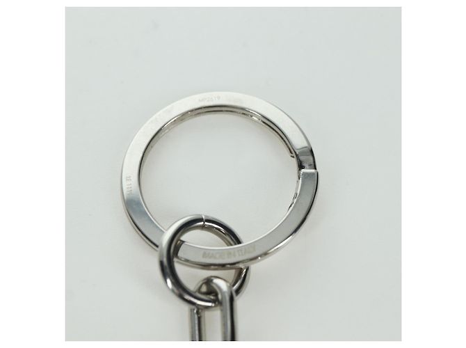 PORTACHIAVI A FORMA DI LV LOUIS VUITTON metallo tono argento MP2619 LV Auth BAZ740M - vista 15