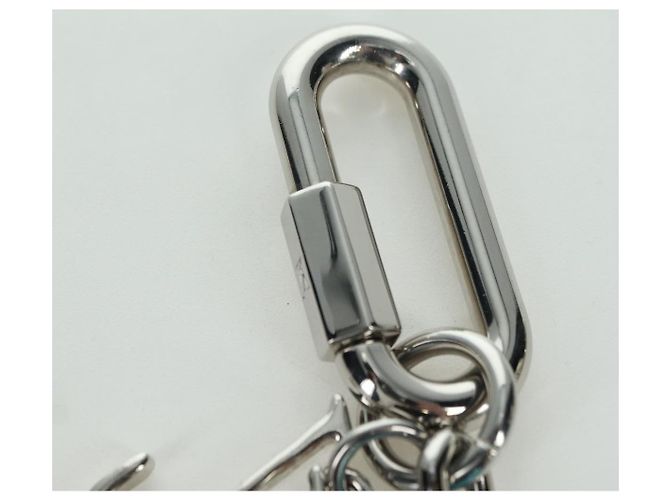 PORTACHIAVI A FORMA DI LV LOUIS VUITTON metallo tono argento MP2619 LV Auth BAZ740M - vista 16