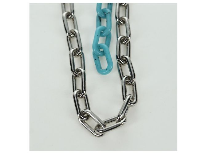 PORTACHIAVI A FORMA DI LV LOUIS VUITTON metallo tono argento MP2619 LV Auth BAZ740M - vista 3