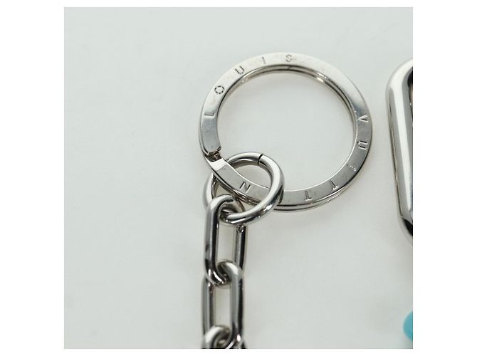PORTACHIAVI A FORMA DI LV LOUIS VUITTON metallo tono argento MP2619 LV Auth BAZ740M - vista 5