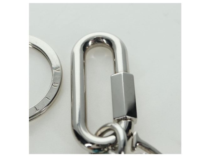 PORTACHIAVI A FORMA DI LV LOUIS VUITTON metallo tono argento MP2619 LV Auth BAZ740M - vista 7