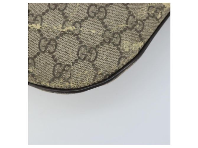 Borsa a tracolla GUCCI GG Supreme in PVC Beige Oro 211110 Auth AMZ560 - vista 14