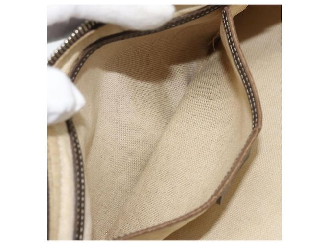 Borsa a tracolla GUCCI GG Supreme in PVC Beige Oro 211110 Auth AMZ560 - vista 22