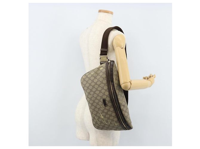 Borsa a tracolla GUCCI GG Supreme in PVC Beige Oro 211110 Auth AMZ560 - vista 23