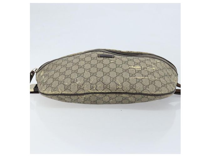 Borsa a tracolla GUCCI GG Supreme in PVC Beige Oro 211110 Auth AMZ560 - vista 5