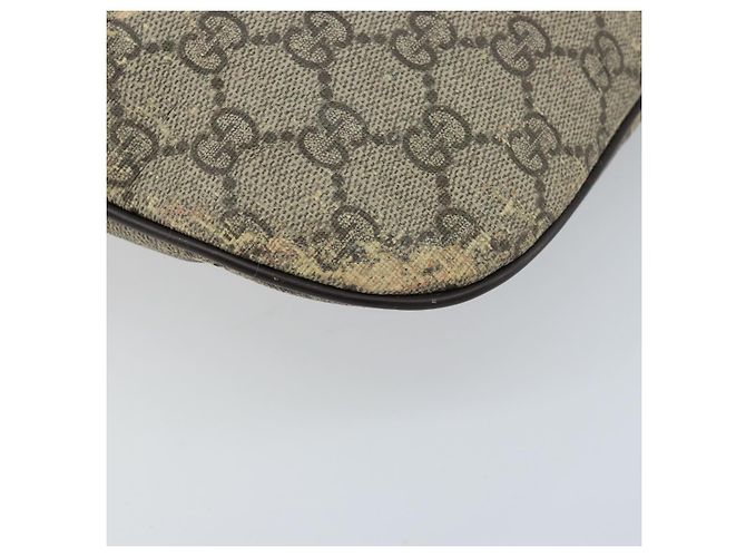 Borsa a tracolla GUCCI GG Supreme in PVC Beige Oro 211110 Auth AMZ560 - vista 9