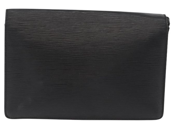 LOUIS VUITTON Epi Série Dragonne Clutch Bag Preto M52612 LV Auth 174735 - vista 2