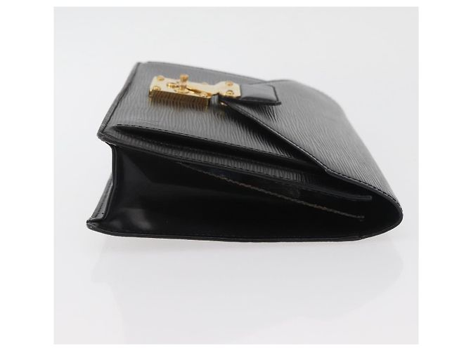 LOUIS VUITTON Epi Série Dragonne Clutch Bag Preto M52612 LV Auth 174735 - vista 3