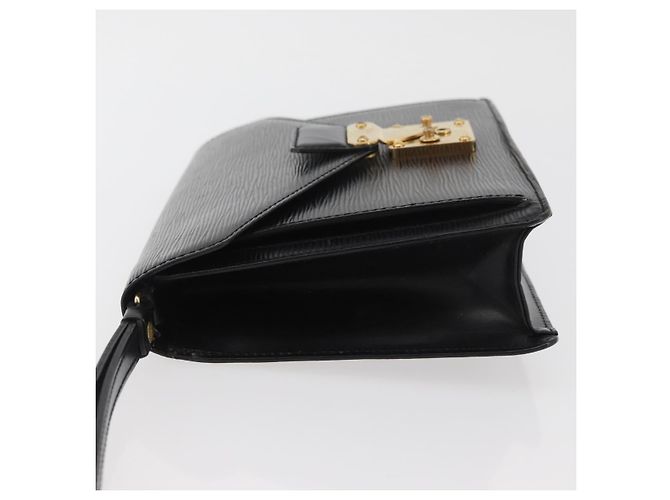 LOUIS VUITTON Epi Série Dragonne Clutch Bag Preto M52612 LV Auth 174735 - vista 4