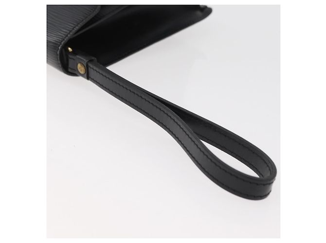 LOUIS VUITTON Epi Série Dragonne Clutch Bag Preto M52612 LV Auth 174735 - vista 7