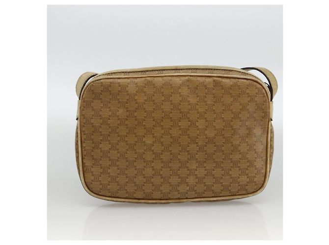 Céline Borsa a mano in tela Macadam CELINE PVC 2 pezzi Marrone Beige Auth ka3848 - vista 12